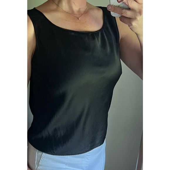 LAFAYETTE 148 New York Womens Black Sleeveless Silk shirt/top/ blouse Si… - Picture 13 of 13